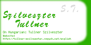 szilveszter tullner business card